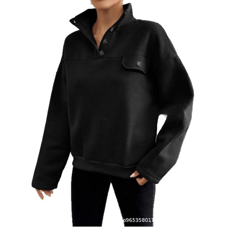 Women's Casual Button-Up Shirt with Chest Pocket, Multiple Colors, Grey, Red, Light Blue, Black