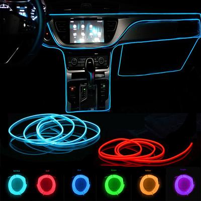 Araba Ortam Lambası LED Neon Soğuk Işık Oto İç Profiller Atmosfer Işıkları Tamir Dekorasyon Şeritleri Parlatıcı Usb/Sigara