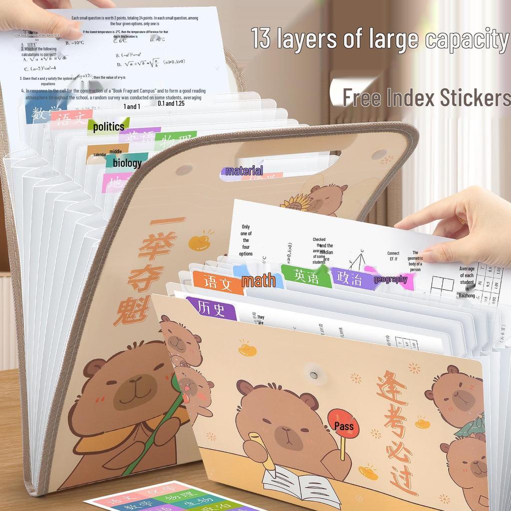 Accordion Bag 5250: Junior High Student Handheld Storage Folder
