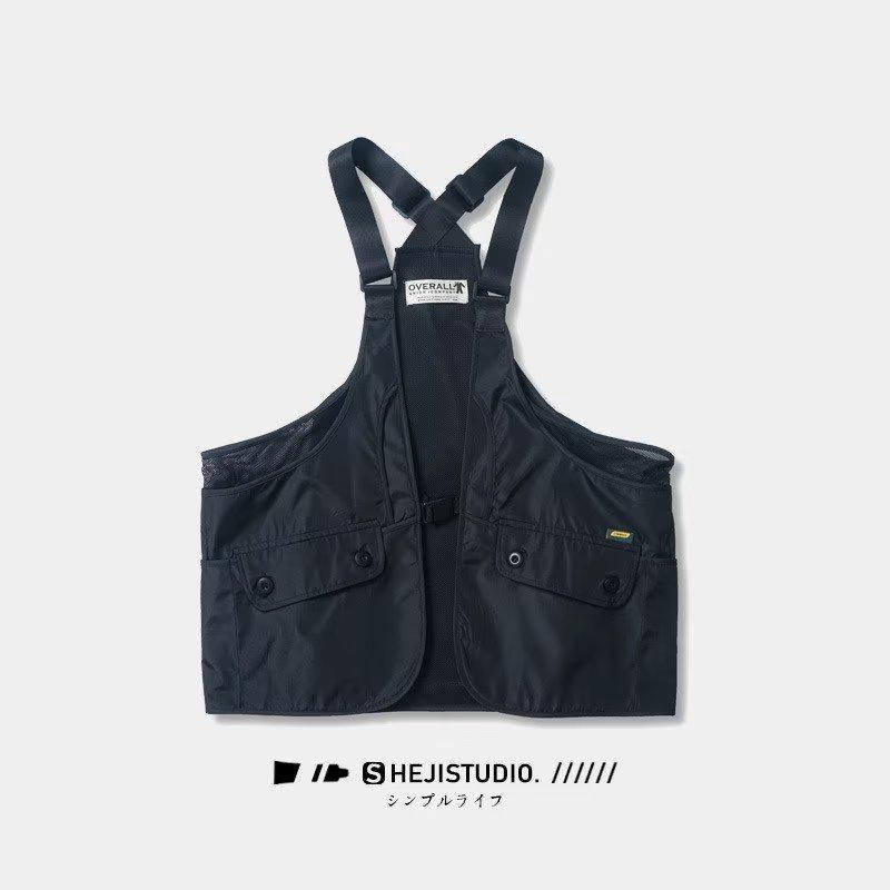 Молодежный повседневный однотонный свободный жилет - Весна/Лето 2024 Корейский стиль Модный дизайн XL