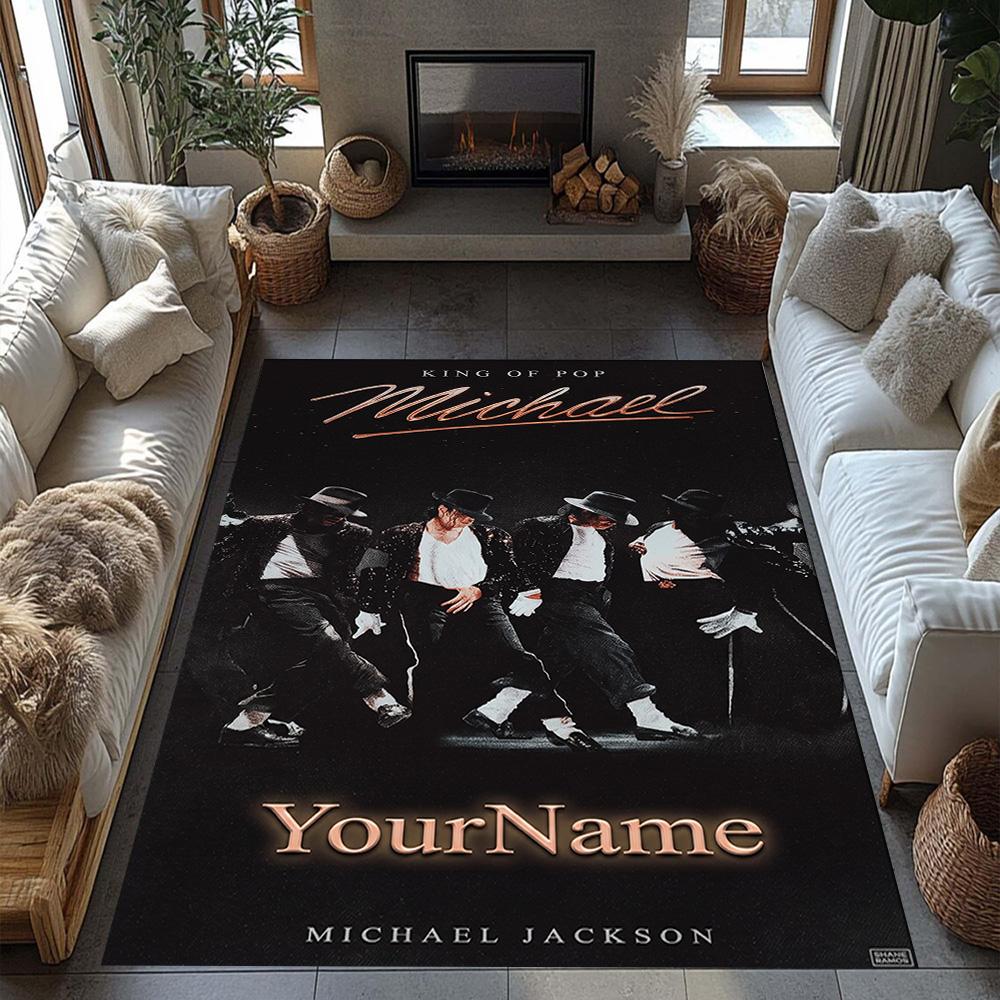 Michael Jackson 36 Personalized Text Carpet Suitable for Foyer Decorate Room Game Room Dining Room Anti-slip Rug Decorate Offices