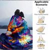 1pc Colorful Eagle Artwork Blanket Lightweight Flannel Blanket Throw Blanket For Sofa, Bed, Travel, Camping, Livingroom, Office, Couch, Chair, And Bed