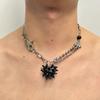 Romance Love Heart Necklace with Crystal Embellishments Sturdy Alloy Trendy Accessory for Stylish Women Ladies