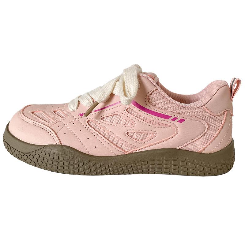 

H1379 mango head platform white shoes women s spring and autumn new 2024 popular versatile niche moral training breadboard shoes 35 розовый