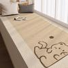 Simple Cartoon Crystal Velvet Carpet, Bedroom Balcony Bay Window Mat, Universal In All Seasons, NonSlip, DirtResistant And WearResistant Bedside