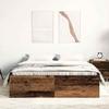 Bed Frame Without Mattress Rustic Wood Look 135 X 190 Cm Engineered Wood