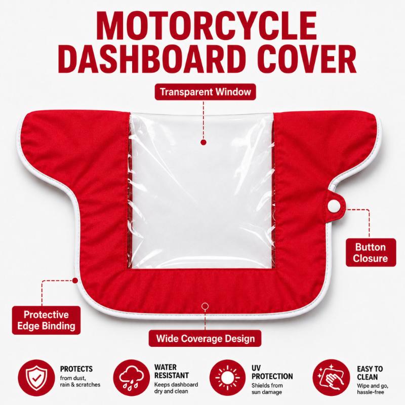 Universal Motorcycle Front Rain Cover Waterproof Sun Protection Dustproof Dashboard Rain Coats Motorcycle Dashboard Rain Cover