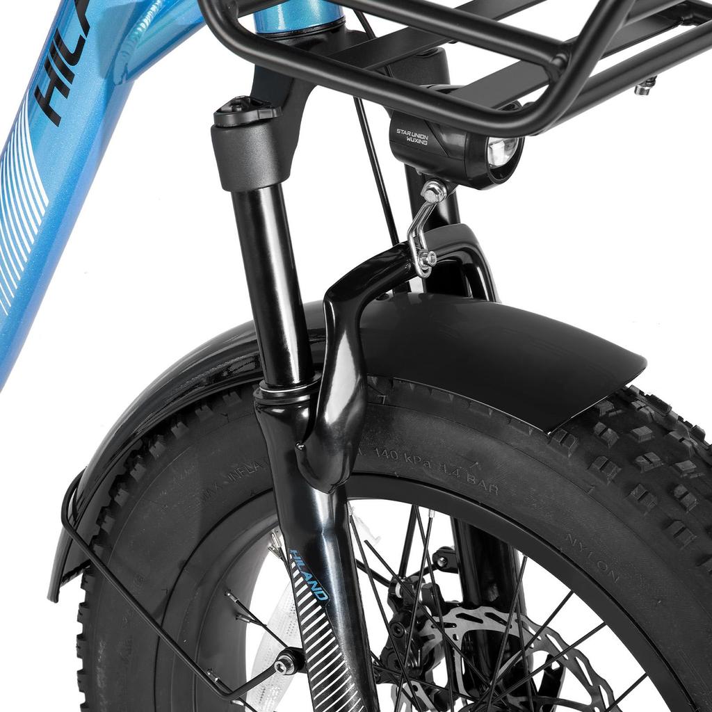 HILand EHD302 Front And Back Frames Road EBike 48V15Ah Battery 250W Motor 20 Inch Fat Tires Outdoor Commuting Electric Bicycle