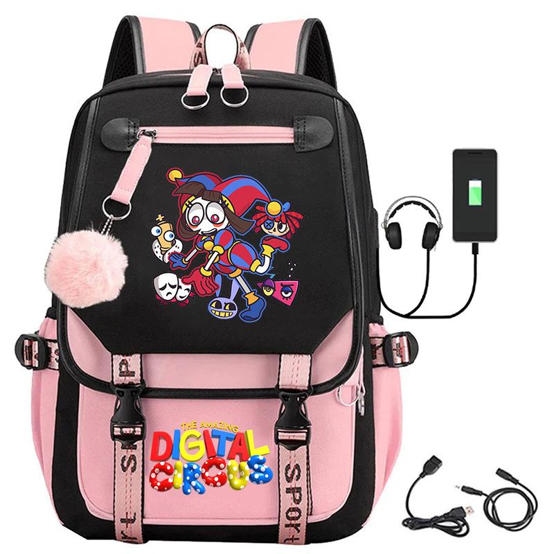 Magic Digital Circus Digital Circus Animation Peripheral Backpack Large Capacity Student Bag