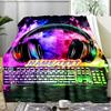 1PC Custom Name Music Technology Fusion Outdooor Flannel Blankets Throw Blanket All-Season Throw Gift Bedspread for Couch, Bed, Camping Holiday Birthd