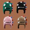 New Autumn and Winter Warm Fun Handmade Knitted Ear Hats Men and Women Cute Funny Cartoon Little Dinosaur Wool Hat