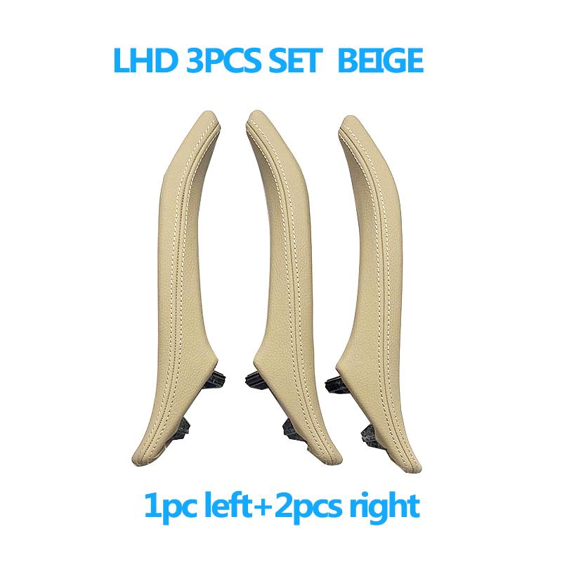 3-teiliges Innenzubehör für 3 Passagiertüren mit Ledergriffabdeckung für BMW 5 Series F10 F11 520i 523i 525i 528i