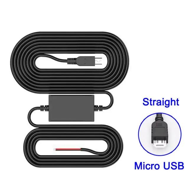 

Dashboard Camera Hardwire Power Kit - Mini USB 3.2m 12-24V to 5V Converter for Car Video Recorder чорний