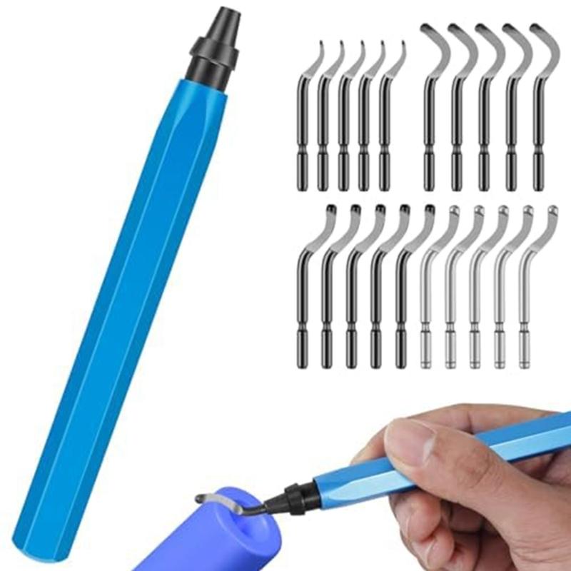 Entgratungswerkzeug mit 10/20-teiligem Schneidewerkzeug für Metall, Aluminium, Kupfer, Kunststoffrohre, 3D-Druck-Gratentferner