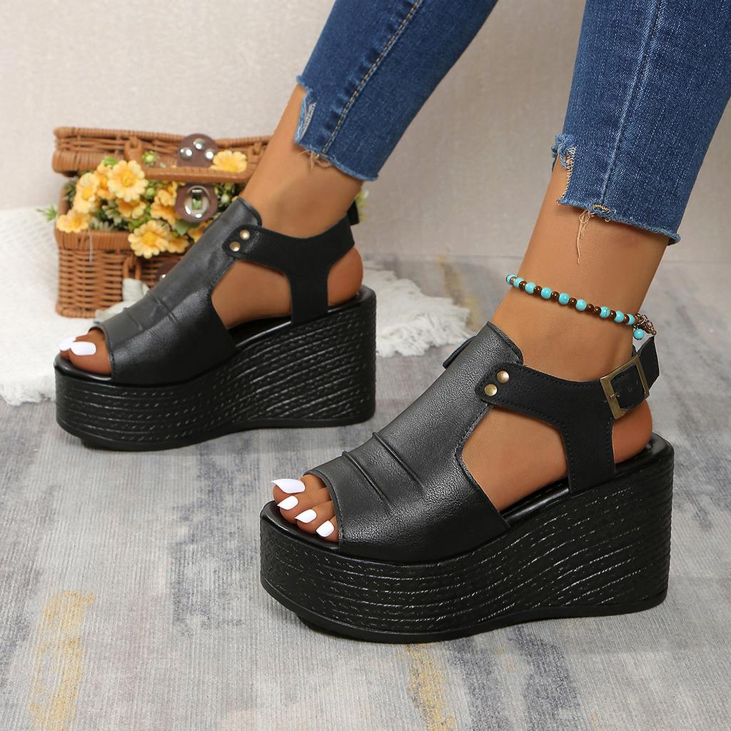 Fashion Women Summer New Wedges Platform Sandals Women Sexy High Heel Sandals Peep Toe Open To Walking Designer Shoes Sandalias De Mujer