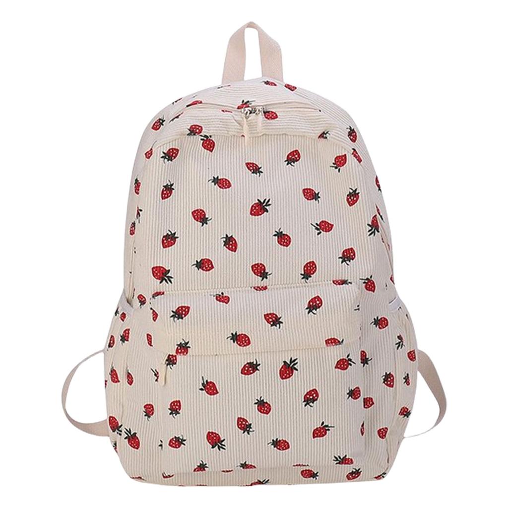 Nydelig Strawberry Ryggsekk Student Skoleryggsekk Kvinner Laptop Ryggsekk Mote Årsak Dagsekker Jente Reiseryggsekk