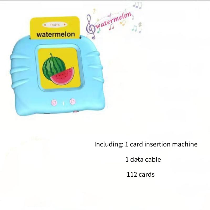 Детская обучающая машина Интеллектуальный английский карточный плеер Для раннего развития ребенка Синий С 224 аудиокнигами StyleA