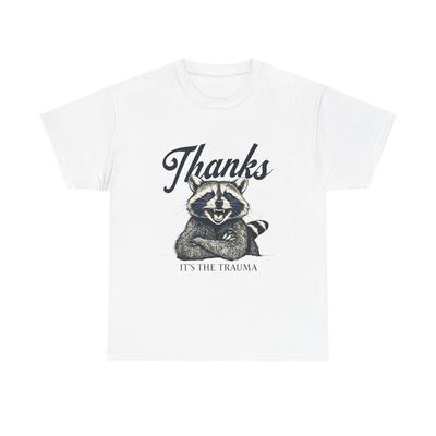 Danke Es Ist Das Trauma Lustiges Grafik T-Shirt Unisex Schweres Baumwoll-Tee Geschenk Vintage