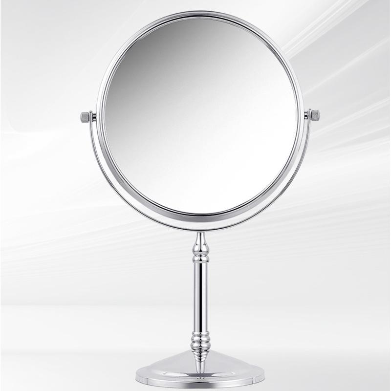 Rotatable LED Tri-Light Double-Sided Makeup Mirror for Desktops & Beauty Salons