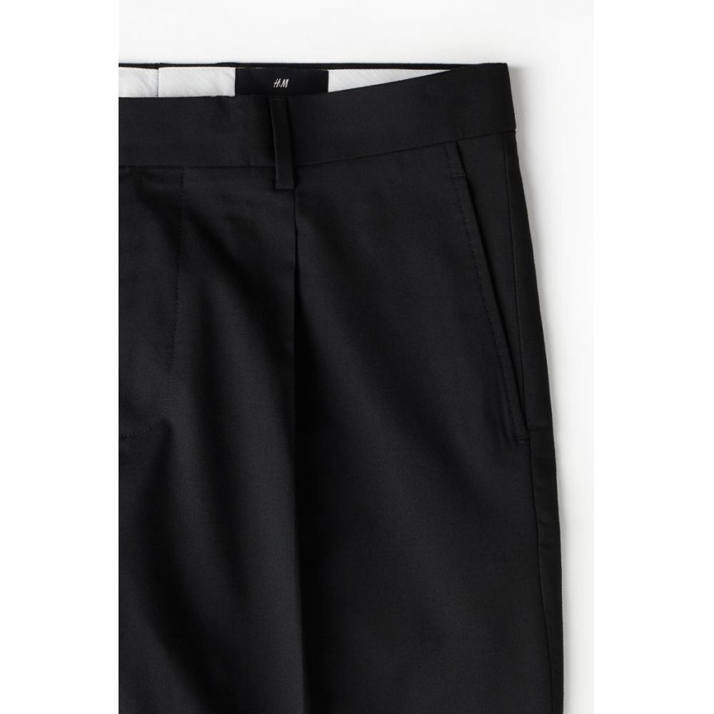 H M Suit Pants Relaxed Fit Black