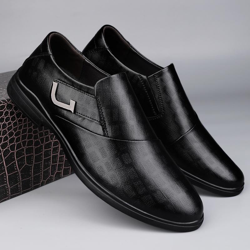 Luxury Autumn Winter Texture Simple Men's Comfortable Non-slip Men's Advanced Leisure Business Office Soft Driving Loafer Shoes