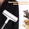 4pcs/set (3 Rolls of Paper+1 Mop Long Handled Hair Remover, Retractable Hair Brush for Clothing, Household Floor Cleaning Tool for Cat Hair,