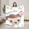 Cartoon Deer  Bambi Blankets  Fleece Funny Breathable Throw Blankets for Bed Sofa  Winter