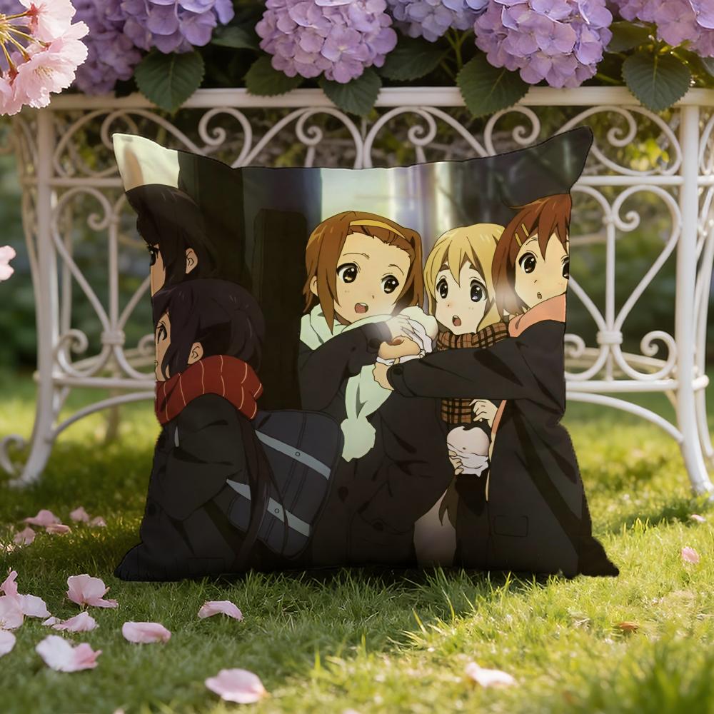 Anime K-K-ON! Cute Cushion Cover Home & Car Dual-Scene Pillow Cover: Reversible for Premium Comfort