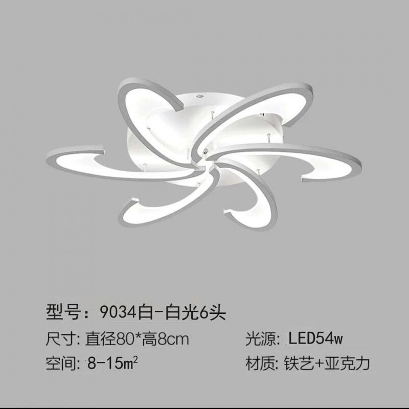 Lámpara de arañas LED de luz de techo acrílica moderna de 3/6 cabezas para sala de estar, dormitorio, iluminación del hogar, blanco frío/cálido regulable