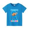 Pocoyos T-shirt for Children New Round Collar Clothing Colored Short Sleeve Kawaii Anime Clothes Cartoon Sunmer Tee Top Kid Gift