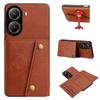 Vintage Leather Card Holder Phone Case for Xiaomi POCO X7 Pro 5G Card Pockets Dual Snap Buttons Flip Wallet Shell