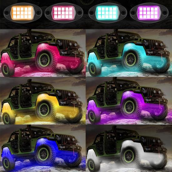 Araba Kamyon UTV Uygulama Kontrolü Müzik Modu 250cm Kablo Uzunluğu Kamyon UTV'ler Arazi Araçları Yanıp Sönen Müzik Üzerine Çok Yönlü Kurulum