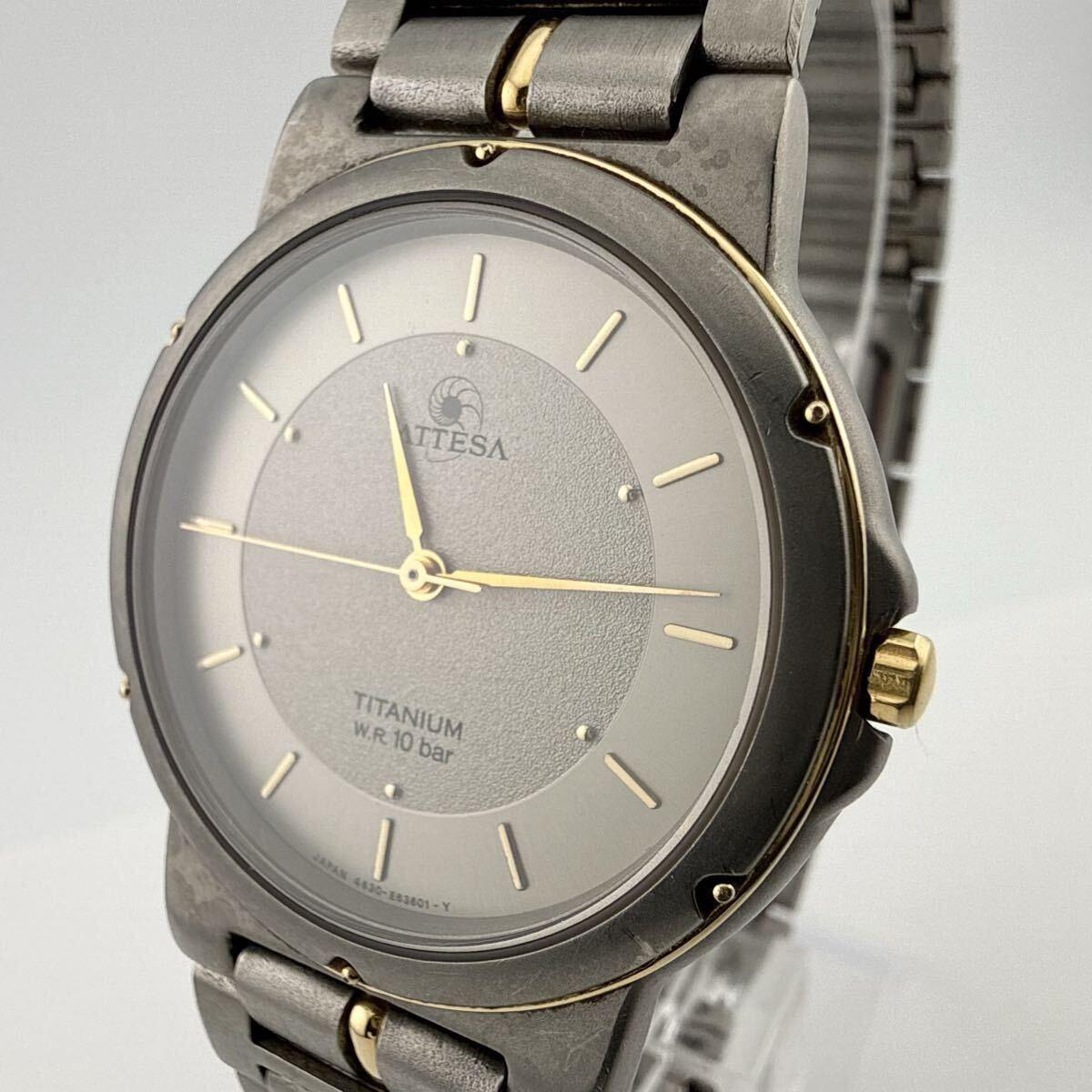 CITIZEN Citizen ATTESA TITANIUM 4630-E62151 Men s Watch Quartz Working Item Battery Replaced [N414]