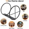 Wall Mounted Wine Bottle Holder Display Rack Hanger Kitchen Organization for Champagne Cocktail Bottle Metal Storage
