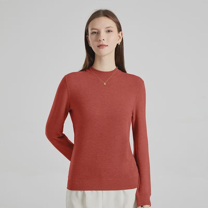 Women's Long-Sleeved Wool Knit Stand Collar Jacket