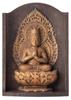 Zeku Dainichi Nyorai Buddha Statue with Zushi Antique Koyasan Kongo Samadhiin Prayer Daishi Kukai Fudo Myoo Zodiac Amulet Main Image (gold Finish)