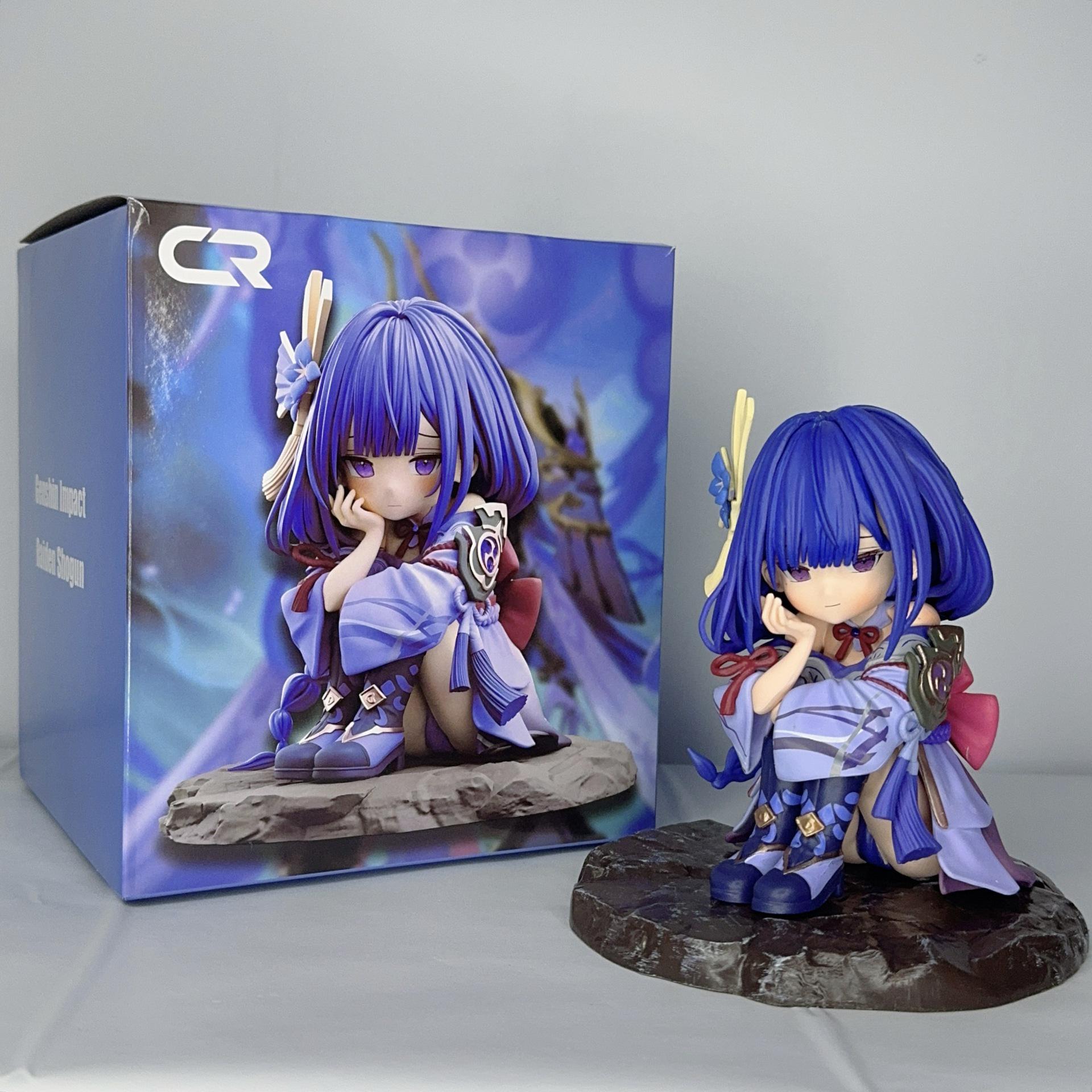 

Chibi Raiden Shogun Anime Girl Figurine Ornament Boxed Gift