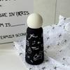 Round-shapes Lid Coffee Cup Black White Vacuum Water Bottle New Thermal Car Cup  Gifts