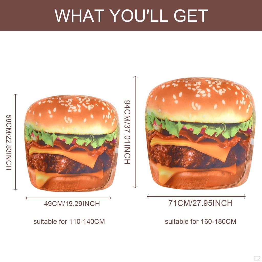 Burger Costume Easy To Wear Funny for Carnival Stage Performances Themed Parties