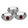 Stainless Steel Dessert Tray 3 Compartment Snacks Dish Convenient Fruit Plate