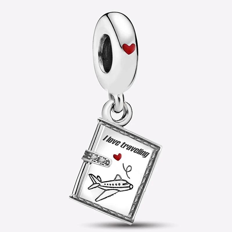 Copper Sweet Donut Pink Car Life Travel Charms Bead Diy Bracelet Bangle Making Gift Of High Quality Fine Jewelry