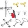 8pcs Construction Machine Universal Key for Outlet Valves and Taps, Supply Boxes