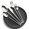 4/5/6 Pcs Luxury Silver Dinnerware Set 18/10 Stainless Steel Tableware Set Kitchen Knife Spoon Fork Cutlery Set Dinner Food Flatware
