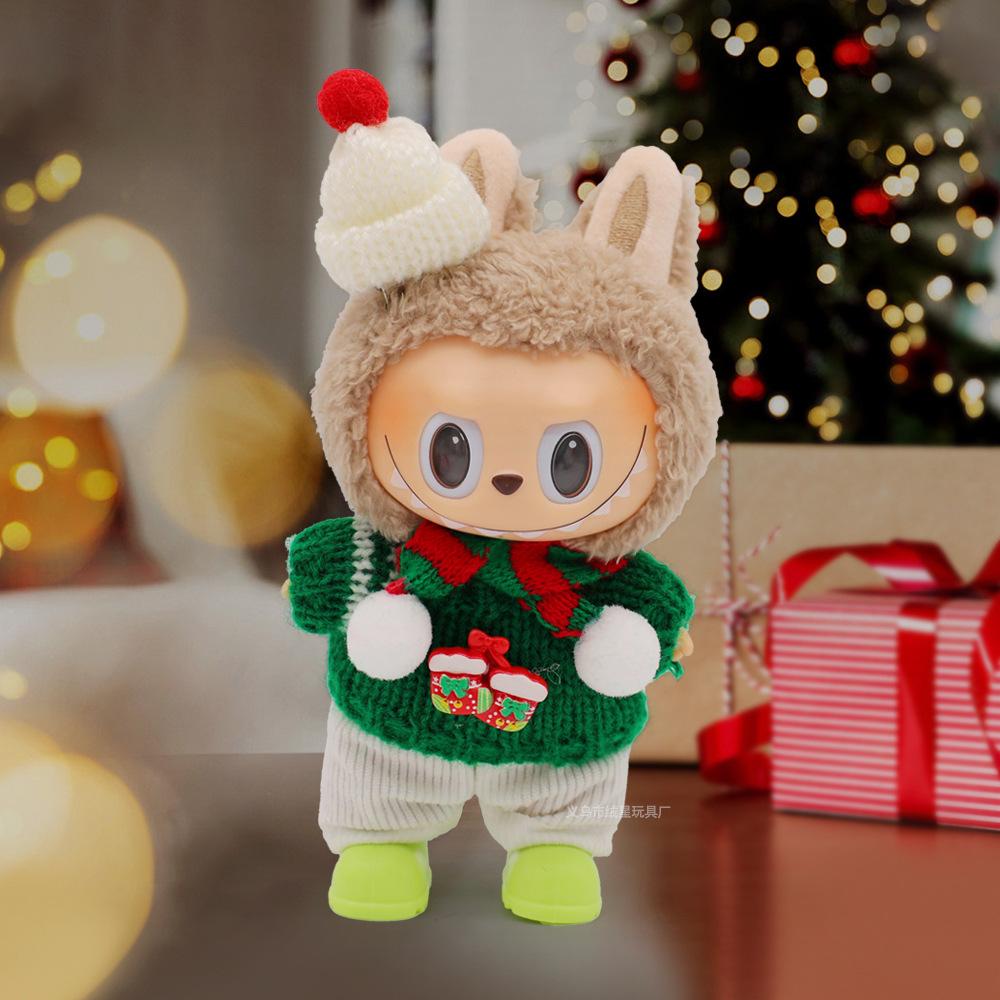 [Only Clothes] Christmas Sweater Hat Set Cartoon Vinyl Doll with Pendant Gift Plush Toy by Spot for LBB