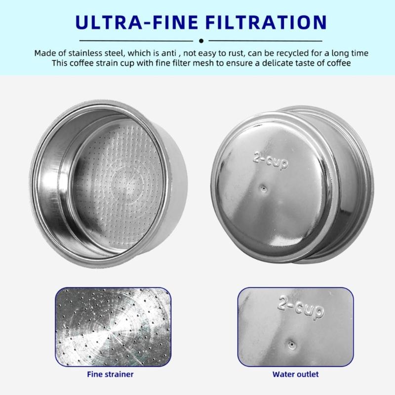 Coffee Filter Basket Stainless Steel Espresso Powder Holders Professional Coffee Filter Suitable for Multiple Machines