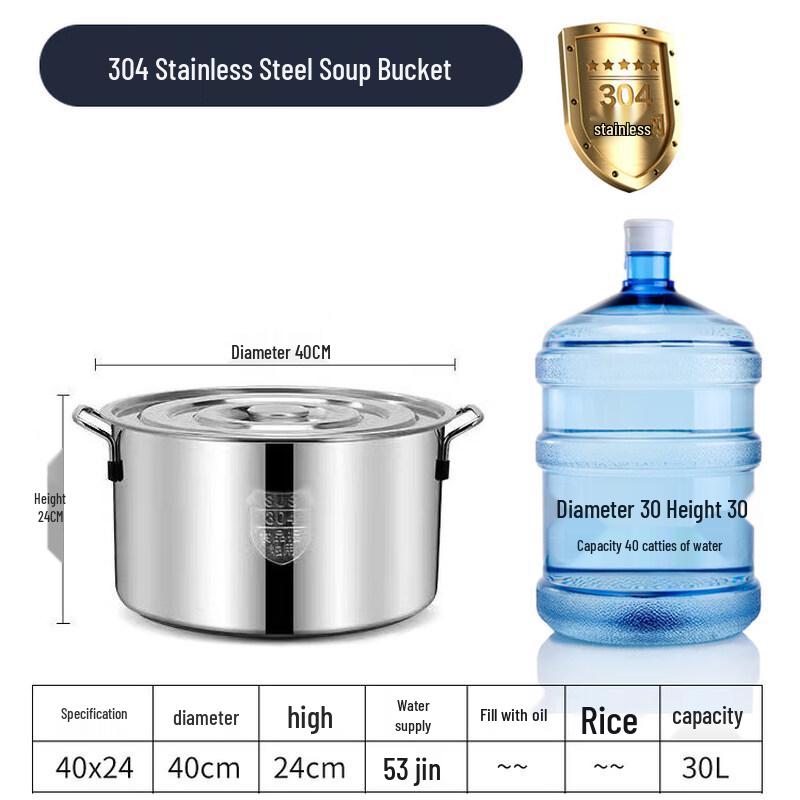 Yuzhuxun Stainless Steel Round Pot with Lid