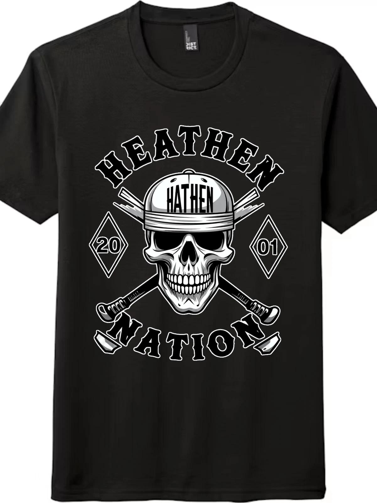 Edgy Graphic Tee | Skull Cap & Crossed Bats Design | Men & Women’s 3XL