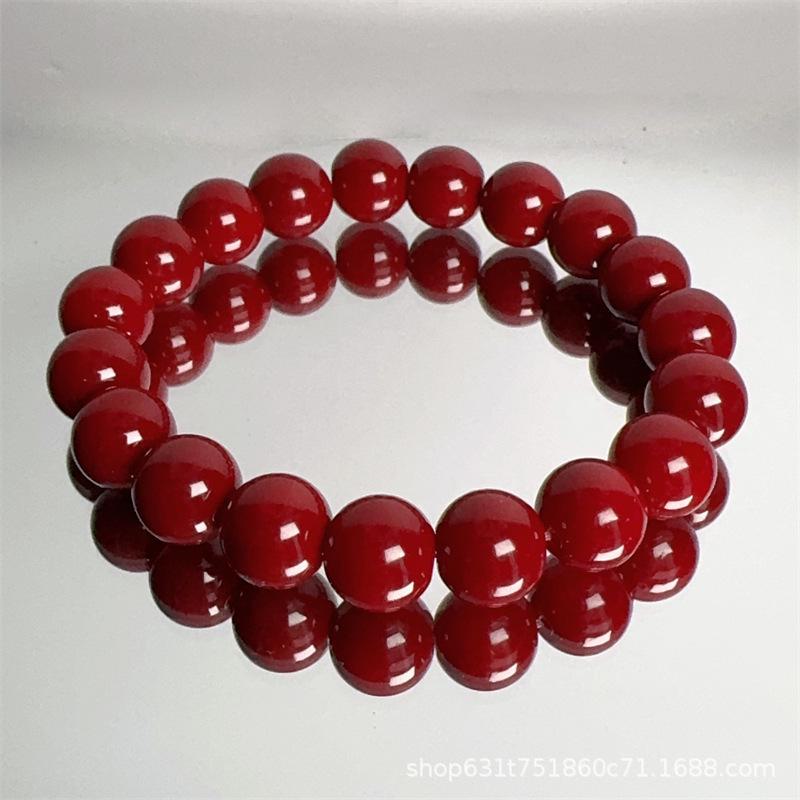 Zibo farbige Glasur Armbänder: Hochwertige, leichte Luxus-Kristallperlen im neuen chinesischen Stil mit Dezhen-Keramik.