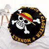 One Piece Monkey D. Luffy Coaster Setof 4 - Black & Yellow Skull DesignUmbrella, Portable 3-Fold Compact Umbrella for Men & Women Gift