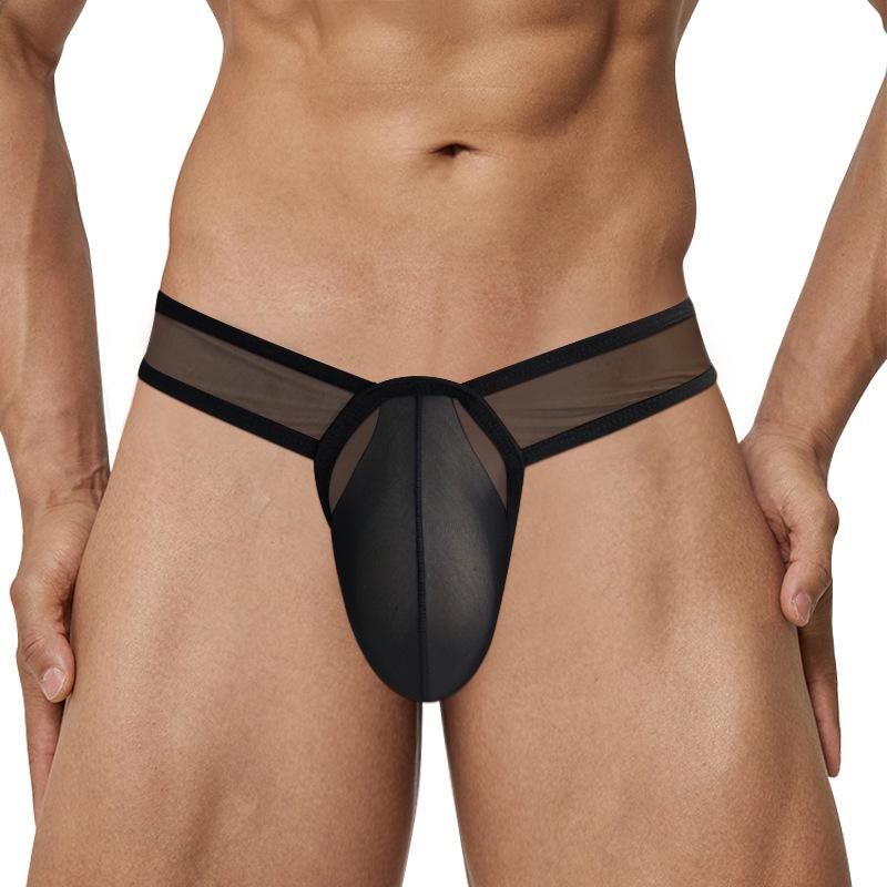 Men Erotic Clothing Men Underwear Male Panties Cueca Tanga Breathable Comfortable Ultra-thin Ice Silk Full Transparent Underwear Sexy Gay Underwear